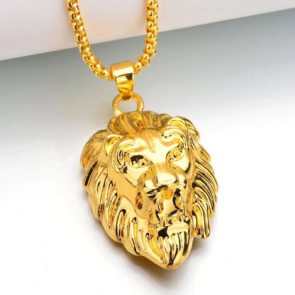Dominion Lion Pendant Necklace | Gold
