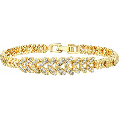 Everleaf Tennis Bracelet | Gold