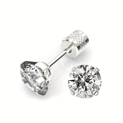 Classic Solitaire Earrings | White Gold
