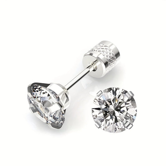 Classic Solitaire Earrings | White Gold