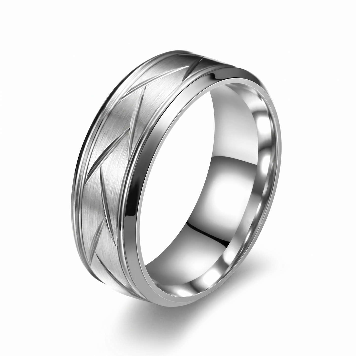 Heston Cutline Ring | White Gold