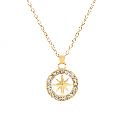 North Star Pendant Necklace | Gold