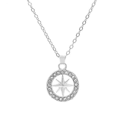 North Star Pendant Necklace | White Gold