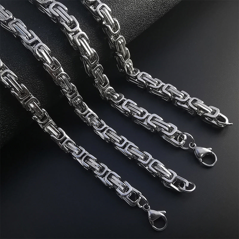 Korvin Byzantine Chain Necklace | White Gold