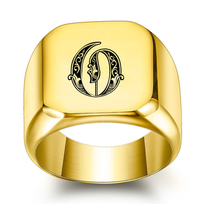 Classic Noble Initial Ring | Gold