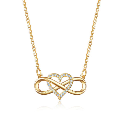 Love Knot Infinity Necklace | Gold