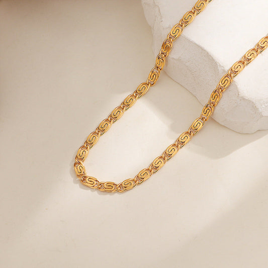 Nusa Woven Chain Necklace | Gold