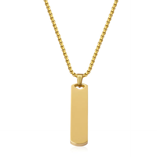 Core Tag Necklace | Gold