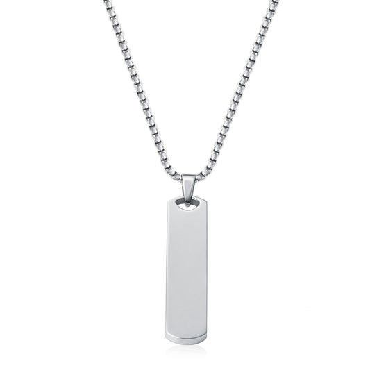 Core Tag Necklace | White Gold