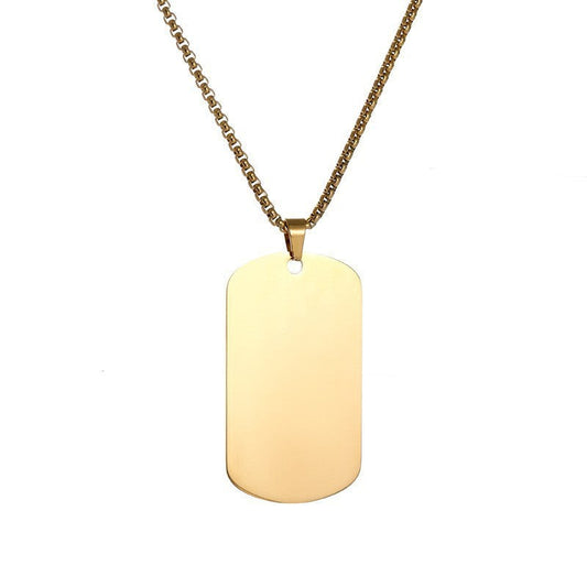 Essential Tag Necklace | Gold