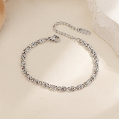 Nusa Woven Chain Bracelet | White Gold