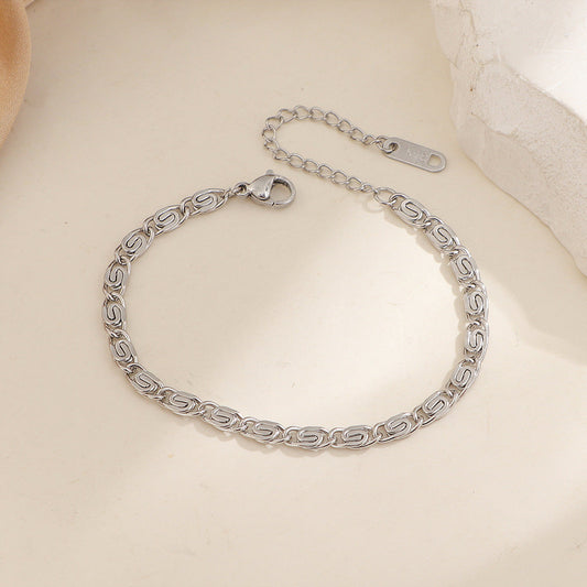 Nusa Woven Chain Bracelet | White Gold