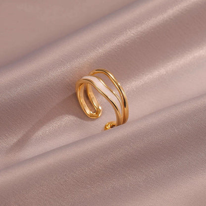 Sahira Layered Wave Ring | Gold
