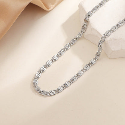 Nusa Woven Chain Necklace | White Gold