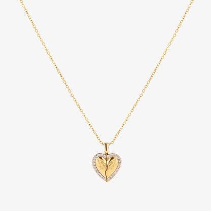 Butterfly Heart Necklace | Gold