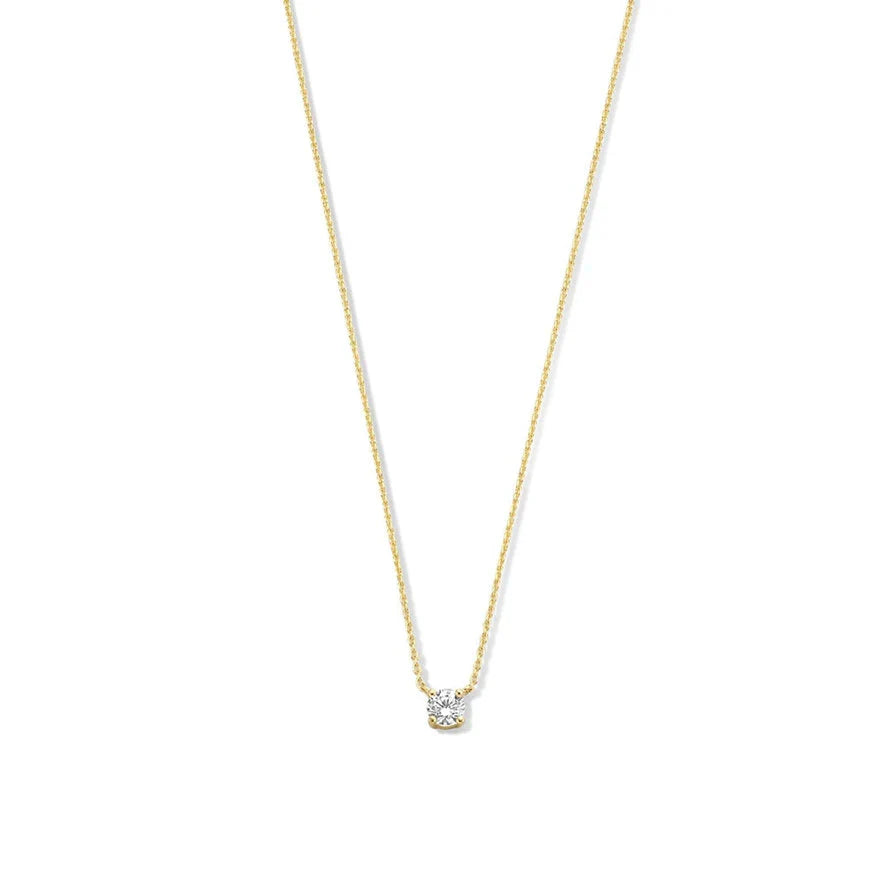 Cléa Moissanite Stone Necklace | Gold