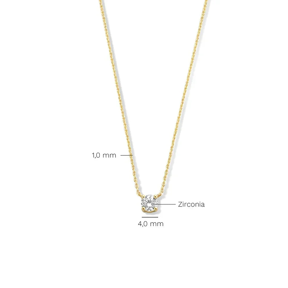 Cléa Moissanite Stone Necklace | Gold