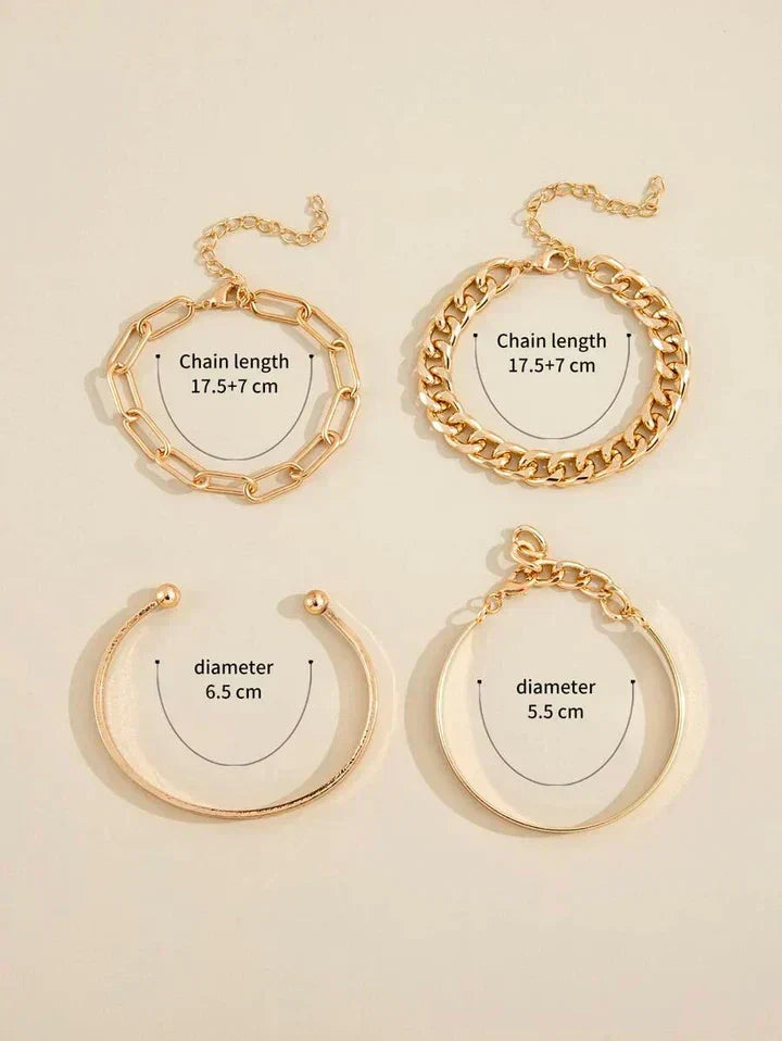 Elan Mercer Bracelet Set | White Gold